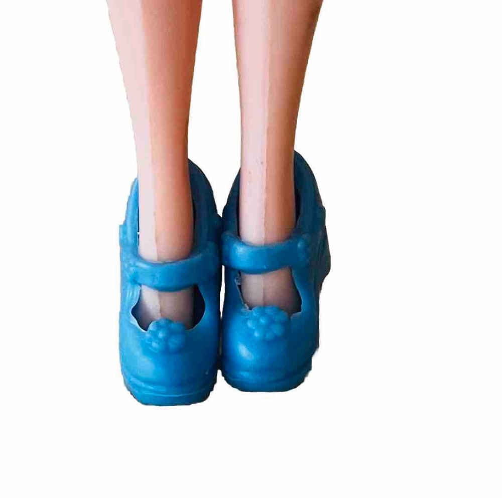 Barbie Fashion Fever Fashionistas Doll Shoes Blue Chunky Mary Janes Flats Y2K